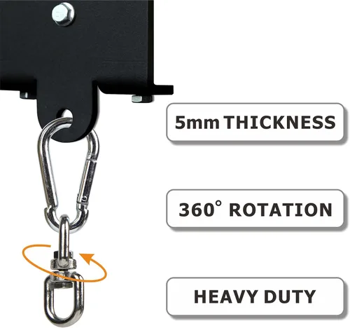 Miniatura 6 de Gancho de madera para saco de boxeo pesado, soporte para colgar bolsas de alta resistencia, rotación de 360°, gancho de vigas de madera para boxeo