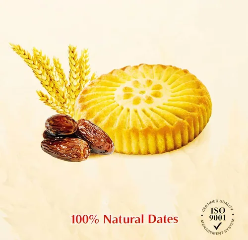 Miniatura 6 de Tazah Maamoul - Galletas de dátiles 100% naturales rellenas de dátiles, 12 unidades envueltas individualmente Mamoul