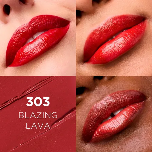 Miniatura 2 de L'Oreal Paris Colour Riche Original - Lápiz labial cremoso e hidratante satinado con aceite de argán y vitamina E, lava ardiente, 1 unidad Blazing