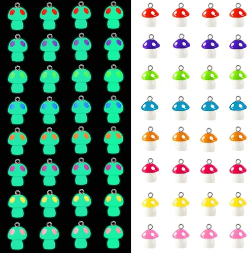 Miniatura 22 de Augshy 64 dijes para el día de la madre, cuentas de resina con forma de corazón, adorno de amor para mamá, colgante para manualidades, pulseras