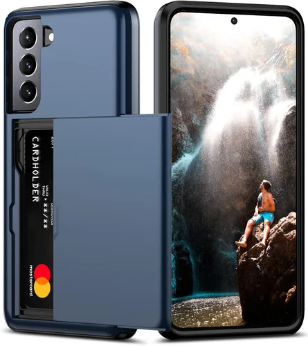 Miniatura 14 de Nvollnoe Funda para Samsung S20 FE con tarjetero de doble capa de protección resistente para Galaxy S20 FE, ranura para tarjeta oculta Funda delgada