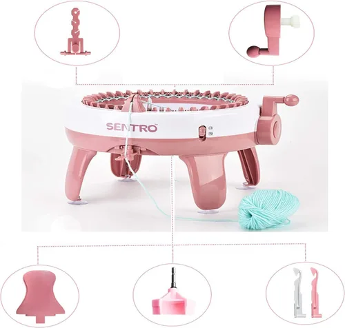 Miniatura 3 de AZANU Juego de 32 piezas de accesorios para máquina de tejer Sentro 40/48, varias herramientas de repuesto para telar de tejer redondas, incluyen
