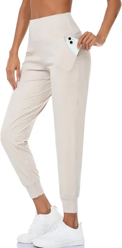 Miniatura 109 de Oalka - Pantalones deportivos para mujer, con cintura alta y bolsillos, para hacer deporte, yoga y entrenar
