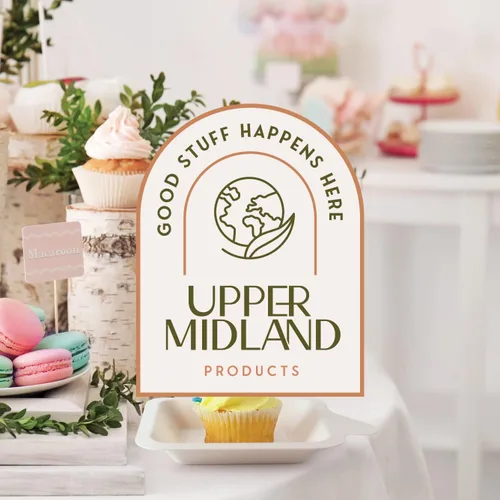 Miniatura 7 de Upper Midland Products Platos de papel pequeños de 4 a 4 pulgadas, platos de postre de papel biodegradables Blanco (blanco - 100)