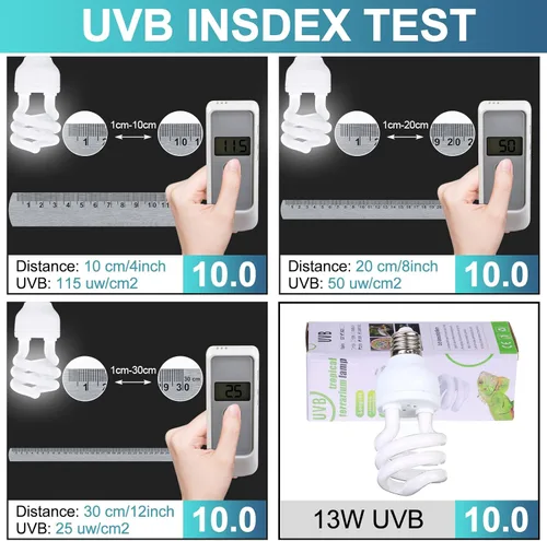 Miniatura 5 de Reginary 4 Uvb Reptile Light 10.0 13 W, Bombilla Uvb para Reptil para Desierto Tropical Sub Tropical Fluorescente Simulación Luz