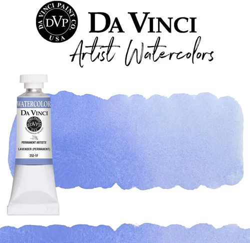 Miniatura 124 de DA VINCI PAINTS Pintura Acuarela Profesional para Artistas, Alizarin Crimson (Quinacridone), 37ml Índigo