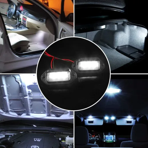 Miniatura 6 de CZC AUTO Luz LED Exterior de 12V para Placa de Matrícula, Lámpara de Cortesía Interior de Cúpula/Techo, Maletero/Carga, Bajo el Capó, Total 12