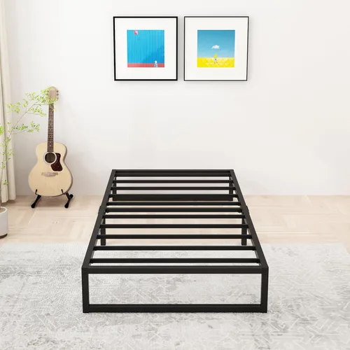 Miniatura 12 de Lutown-Teen - Base de cama de 16 pulgadas California King, sin necesidad de somier, plataforma metálica de alta resistencia para base de colchón