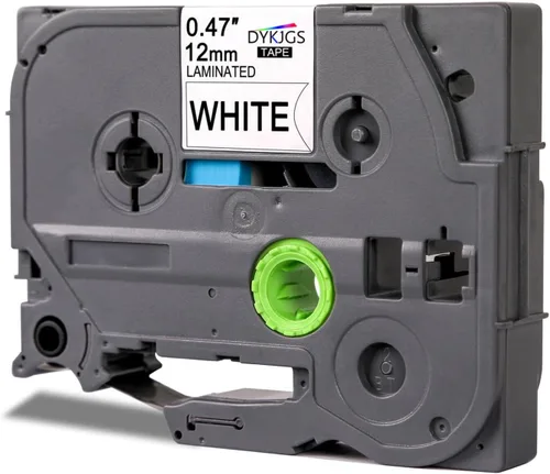 Cinta de etiquetas compatible con Brother Tz Tze231 0.472 in, 0.47 pulgadas, negro sobre blanco, repuesto para Brother Ptouch cinta de etiquetas