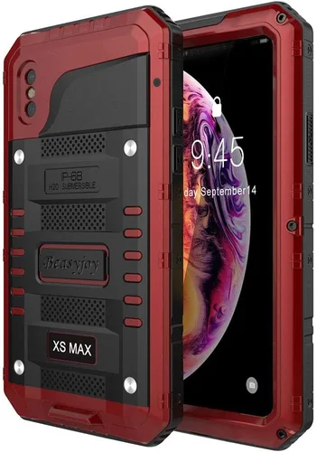 Miniatura 12 de Beasyjoy - Funda impermeable para iPhone 13 Pro, carcasa de metal con protector de pantalla integrado, carcasa protectora de cuerpo completo de Negro
