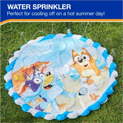 Miniatura 3 de SwimWays Bluey Splash Mat, Kids Splash Pad, juguetes al aire libre, suministros de fiesta Bluey y juguetes acuáticos para edades de 1 año en adelante