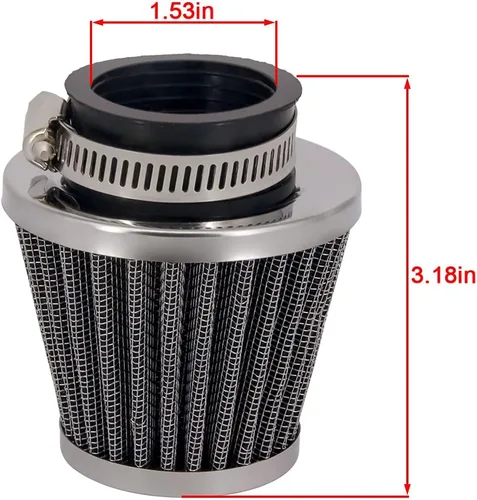 Miniatura 8 de Carburador 139QMB para GY6 50CC 49CC 4 tiempos Scooter Taotao Motor 0.709 in carb+ filtro de aire colector de admisión - Carburador de 50 cc