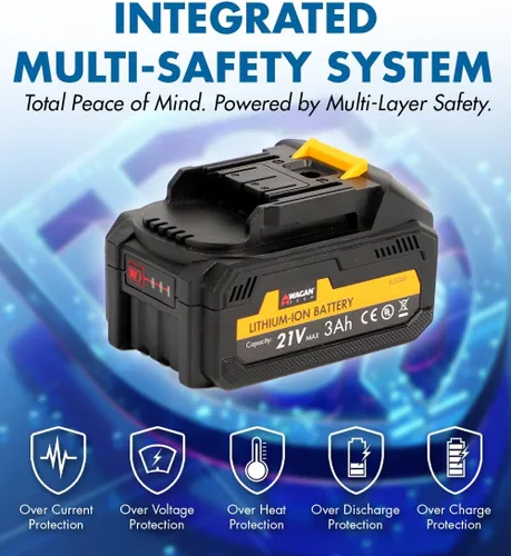 Miniatura 8 de Wagan EL7007 OneVolt - Motosierra inalámbrica de 6 pulgadas, mini motosierra con batería recargable de 3.0 Ah con certificación UL, sierra de mano