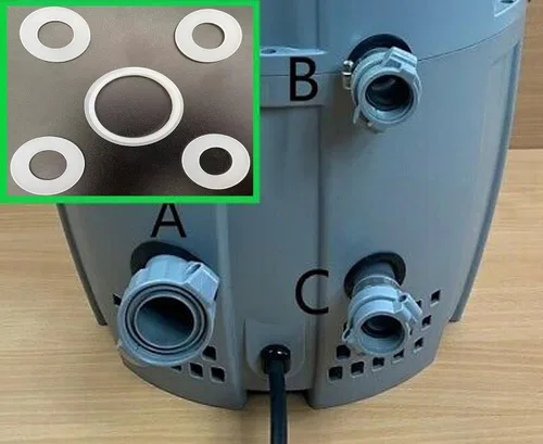 Miniatura 9 de Sustituye Coleman Lay-Z-Spa A Acoplamiento Bomba Adaptador de Inflación Tornillo Sello de Goma Anillo O P61514, A Sellos Juntas Arandelas