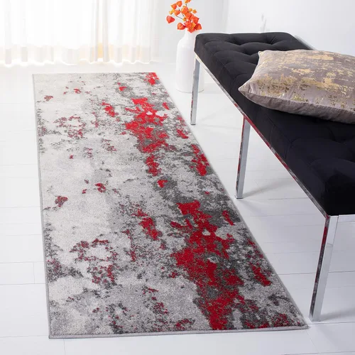 Miniatura 12 de SAFAVIEH Adirondack Collection - Alfombra decorativa, 2 pies 6 pulgadas x 4 pies, verde y gris, diseño abstracto moderno, no desprende pelusa