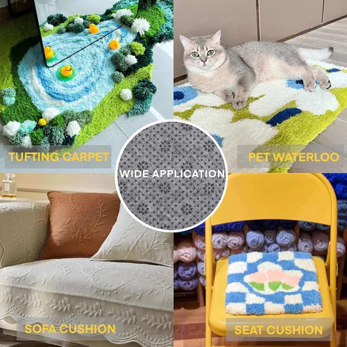 Miniatura 6 de Tela de respaldo antideslizante para alfombras, fabricación de alfombras, acolchonado, aguja, mejora, 0.079 in de grosor, suministros