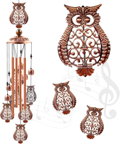 Miniatura 12 de Ukulork Campanas de Viento para Exterior en Oferta, Campana de Mariposas de Aluminio con Tubo y Gancho en S, Decoración para Patio y Jardín, Regalo