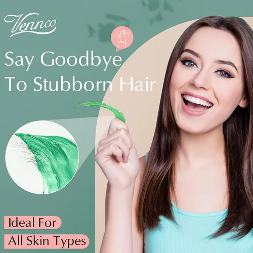 Miniatura 7 de VENNCO Perlas de Cera de Aloe de 2.5 libras - Granos de Cera Dura para Depilación de Vello Grueso, Recarga Grande Suave para Kit de Calentador