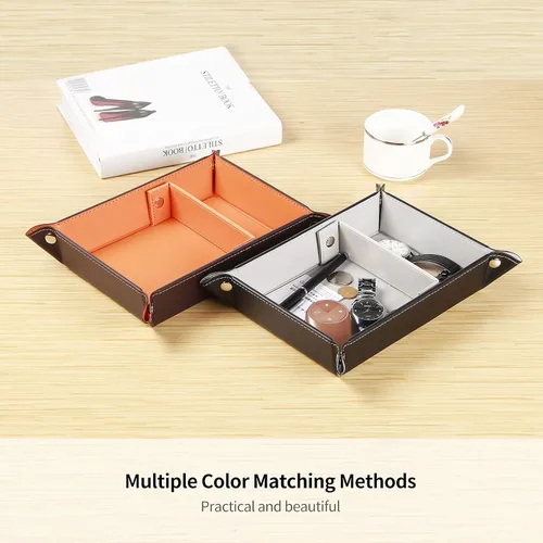 Miniatura 16 de Cuenco para llaves para hombres, soporte para entrada, mesita de noche, bandeja de valet para cosas de bolsillo, organizador de mesita de noche