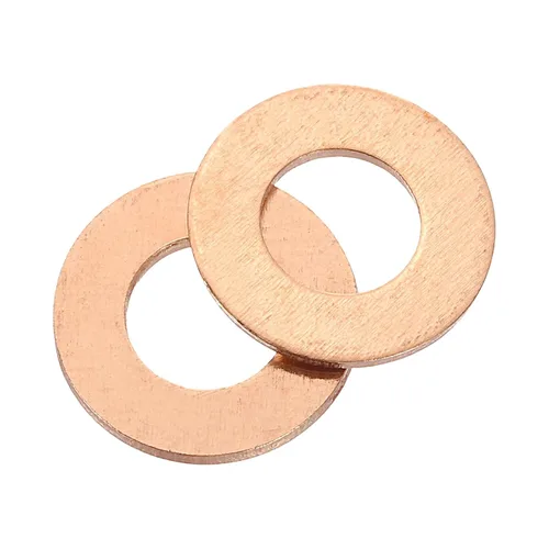 Miniatura 10 de uxcell Arandela Plana M6, 50 Piezas Arandelas de Anillo Plano de Cobre de 12mm de Diámetro Exterior Junta de Sellado de Metal para Tornillos, Pernos