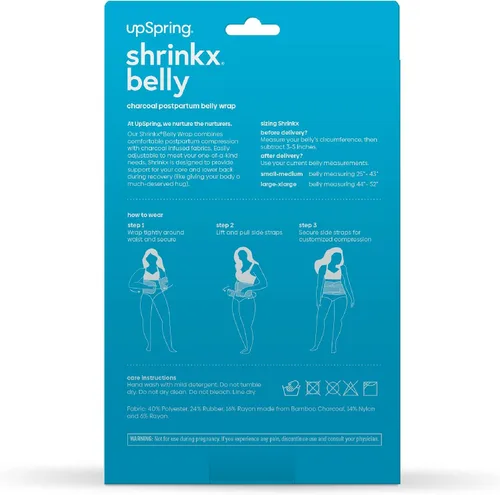 Miniatura 10 de Upspring Shrinkx Belly Charcoal Postpartum Belly Wrap, Adjustable Postpartum Belly Band to Support, Slim and Smooth After Baby