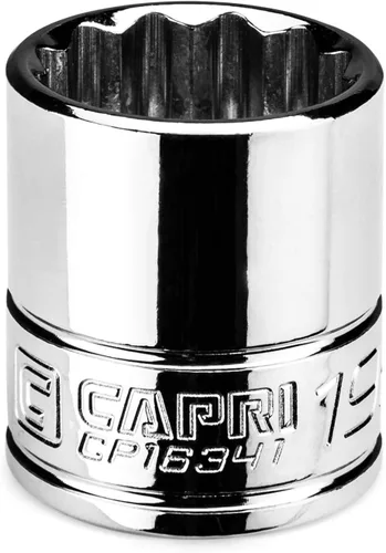 Miniatura 8 de Capri Tools Zócalo poco profundo de 0.315 in, accionamiento de 3/8 in, 12 puntos, métrico