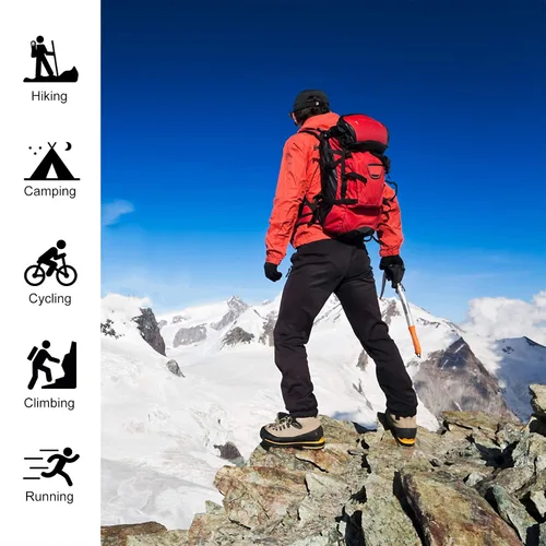Miniatura 7 de INBIKE Pantalones de ciclismo para hombre, bicicleta de montaña, bicicleta de montaña, cortavientos con forro polar térmico para invierno