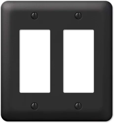 Miniatura 6 de Amerelle 935DBK Devon - Placa de pared, 1 dúplex, color negro