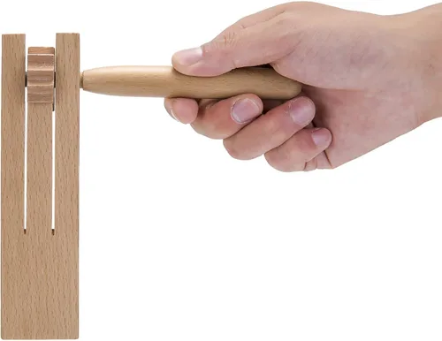 Miniatura 2 de Paquete de 2 máquinas de ruido de trinquete de madera, matraca tradicional mexicana para graduación, juegos de fútbol, fiestas y eventos deportivos