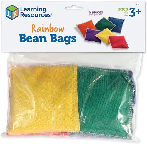 Learning Resources Puf Rainbow 6 piezas, PreK+ A partir de 3 años en adelante, puf para niños, juguetes de conteo y clasificación, coordinación