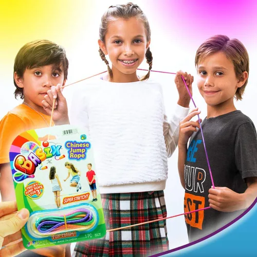 Miniatura 2 de Cuerda China Juego de Cuerda Elástica para Saltar para Niños y Adultos I de JA-RU Cuerda Elástica Colorida para Saltar para Niñas y Niños. Detalle