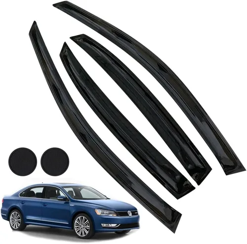 Miniatura 37 de Protectores de lluvia para Mazda 3 Hatchback 2010-2013, deflectores de ventana lateral con cinta adhesiva para Mazda 3 Hatchback, viseras de ventana
