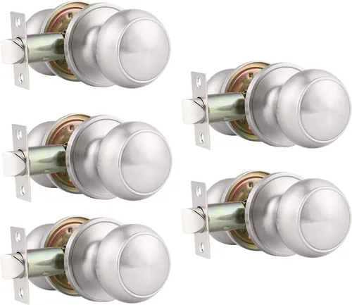 Miniatura 43 de Probrico (paquete de 10 perillas redondas para puertas de paso (sin bloqueo), perillas sin llave para cerraduras de puertas interiores/exteriores