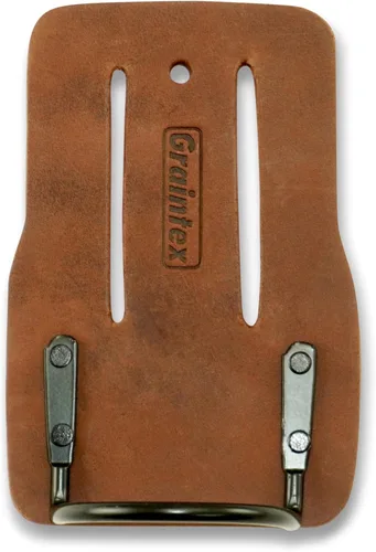Graintex Soporte de martillo para cinturón de herramientas, cuero de grano superior de alta calidad, lazo de martillo de acero, se adapta a