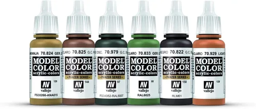 Miniatura 2 de Vallejo - Set de Pintura para Modelismo WWII Waffen SS Alemán Tonos Militares Históricos Colores Acrílicos Compatibles con Pinceles y Aerografos