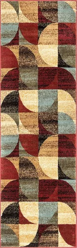 Miniatura 2 de Infinity Home Well Woven Barclay Bowery Art Deco - Alfombra geométrica moderna de 2 pies 3 pulgadas x 7 pies 3 pulgadas