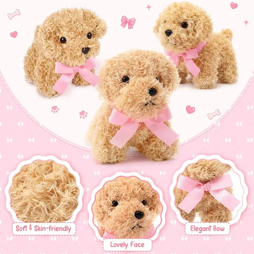 Miniatura 3 de Sosation 20 piezas de 4.72 pulgadas Mini cachorro de peluche adoptar un cachorro de perros pequeños empujadores pequeños regalos de fiesta