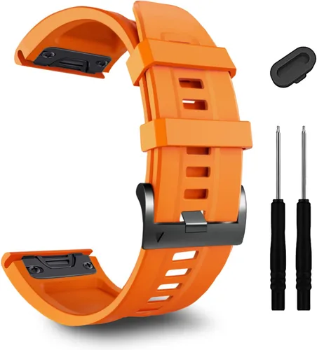 Miniatura 8 de ZPJPPLX 1.024 in compatible con Garmin Fenix 8 AMOLED 2.008 in/8Pro/7X Pro/6X Pro/7X/6X/5X Plus/5X, correa de reloj de silicona para Descent Mk2i