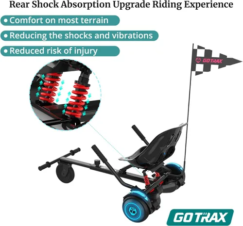 Miniatura 3 de Gotrax Hoverboard - Accesorio de asiento de kart para patineta de equilibrio automático de 6.5", 8", 8.5", 10", longitud del marco ajustable