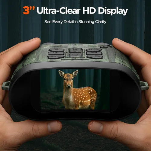 Miniatura 3 de Gafas de visión nocturna, prismáticos de visión nocturna de 112 MP para adultos, visión nocturna digital infrarroja 4K con tarjeta de 64 GB, grado