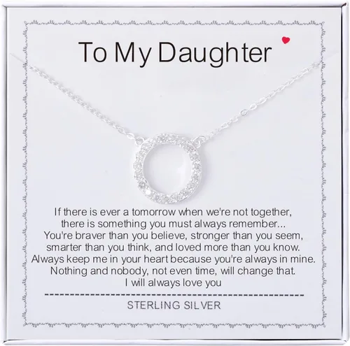 Miniatura 11 de Collar para mujeres y niñas, collar de círculos de plata de ley, collar de fuerza de coraje, guerreros, ideas de regalos