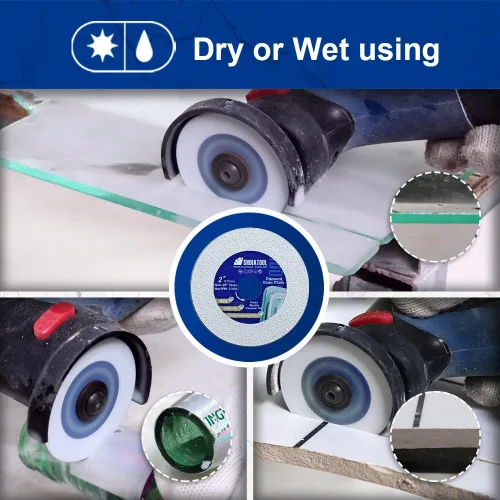 Miniatura 4 de SHDIATOOL Disco de corte de diamante de vidrio de 2 pulgadas, rueda de corte ultradelgada para azulejos de cerámica, porcelana y mármol de 50 mm