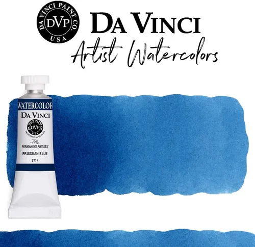 Miniatura 55 de DA VINCI PAINTS Pintura Acuarela Profesional para Artistas, Alizarin Crimson (Quinacridone), 37ml Índigo