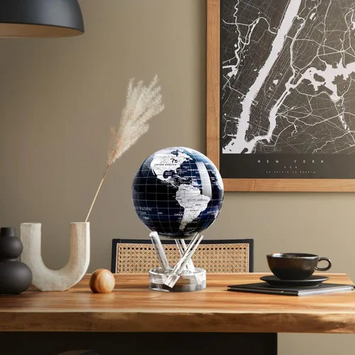 Miniatura 7 de MOVA Globo Metálico Negro y Plata 4.5