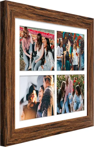 Miniatura 427 de Marcos de Fotos Collage de 13.5X15.5 con 7 Aberturas para Fotos de 4X6, Marco de Fotos Múltiples con Paspartú para Decoración de Pared, Grano