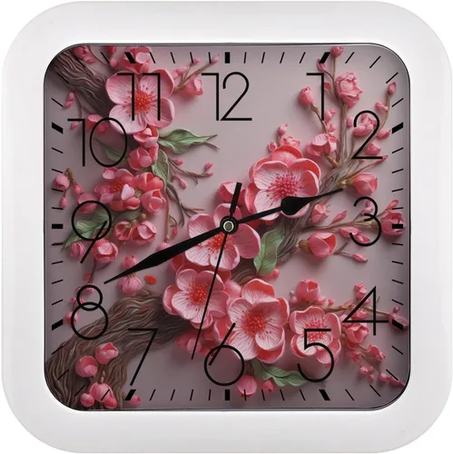 Miniatura 15 de 10" Square Modern Wall Clock,Ancient Egypt Print Kitchen Clocks Wall Battery Operated,Silent Non Ticking Unique Funny Cute Wall Clock for Living