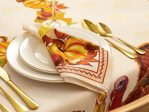 Miniatura 3 de YiHomer Colección de mesa de Acción de Gracias para decoración de cocina, comedor, fiestas, cosecha, fiesta de cosecha, juego de servilletas, 20 x