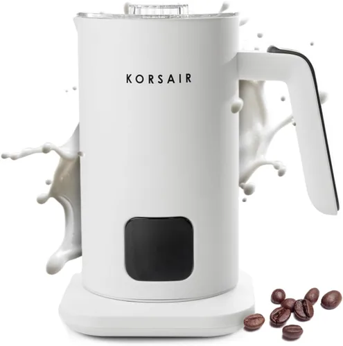 KORSAIR Espumador de leche eléctrico 4 en 1 para espuma fría y caliente | Vaporizador de leche automático y máquina calentadora para latte,