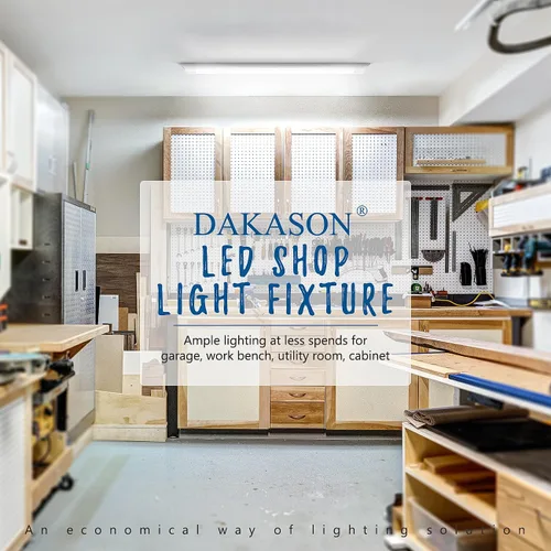 Miniatura 7 de DAKASON Paquete de 4 Lámparas LED de Techo de 2 Pies para Garaje Montaje al Ras, 18W 2160lm Iluminación LED para Taller Lámpara para Armario, Luces