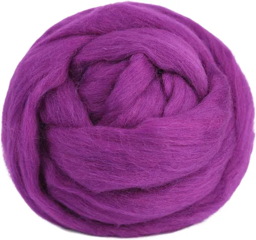 Miniatura 16 de 3.53 oz lana Roving, suministros de fieltro de lana, lana pura, hilo grueso, hilado de lana giratoria para fieltro de aguja, fieltro húmedo, Blanco